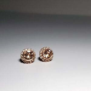 Ted Baker London Vintage Pink Swarovski Crystal Daisy Stud Earrings